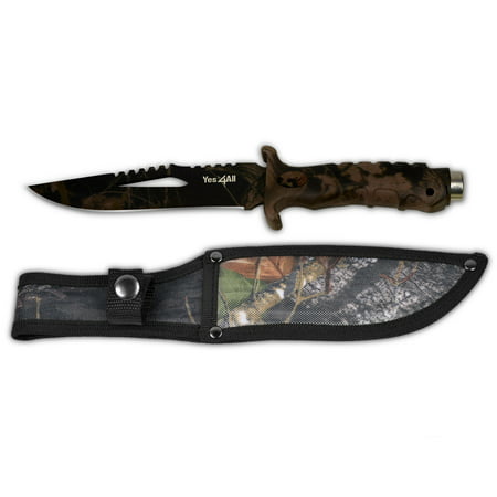 Yes4All Camping Fixed Blade Knife with Sheath - Tactical Knife