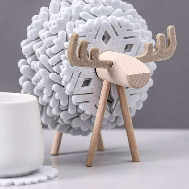 Sheep Novelty Coaster with Holder Unique Funny Heat Resistant
