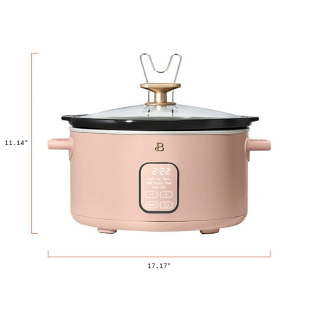 Beautiful 6 Qt Programmable Slow Cooker, Rose by Drew Barrymore