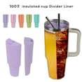 thumbnail image 5 of QHUDLV 2-in-1 Drink Separator Silicone Liner for Cup 30oz, Inner Cup Section Tray for Cup Accessories, Stong & Reusable Double Inner Tray for 30oz for Cold and Hot Drinks, 5 of 9