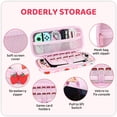 thumbnail image 2 of (Rosa fresa) Hermoso estuche de transporte para Nintendo Switch OLED 2021 en color rosa con estuche de viaje, estuche para PC, correa de hombro ajustable, agarre para el pulgar, pantalla, 2 of 4
