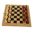 thumbnail image 1 of Juego de ajedrez de madera de 9-13 "3 en 1 damas plegables Chessmen Classic Los 24x24x3cm SM SunniMix juego de mesa de ajedrez, 1 of 8
