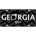 thumbnail image 3 of JASS GRAPHIX Georgia Girl License Plates and Car Tags for The Bulldog Fans. These Custom Made Aluminum car Tags Feature Chevron Stripes and Peach Logo, 3 of 9