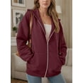 thumbnail image 4 of Weardear Womens Zip Up Hoodie Lightweigh Casual Long Sleeve Fall Sweatshirts with Pockets, 4 of 5