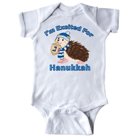 

Inktastic Hanukkah Hedgehog I m Excited For Hanukkah Gift Baby Boy or Baby Girl Bodysuit