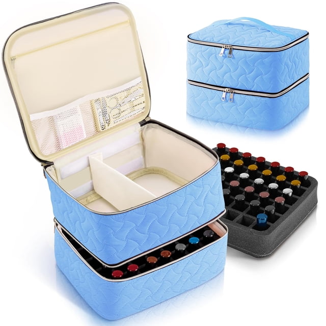 Estuche organizador de esmaltes de uñas DreamGenius con capacidad para 42 botellas