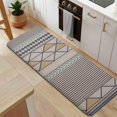 thumbnail image 5 of Beige Geometric Triangle Stripe Pattern Kitchen Rug Mat,Kitchen Runner Rugs Non Skid Washable,Decorative Kitchen Floor Mats for Kitchen,Sink,Laundry,17"x47.2", 5 of 7