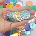 thumbnail image 3 of Juego de monedas doradas de plástico Cat Treats Lucky Pirate, 100 unidades, 3 of 5