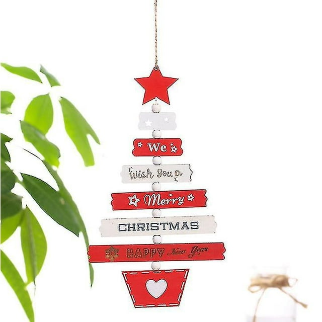 Adornos para árboles de Navidad Decoraciones navideñas Hueco de madera