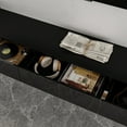 thumbnail image 4 of KULAGAGA Floating TV Stand Media Console with 5 Drawers and Led Lights for Living Room, Black, 4 of 6