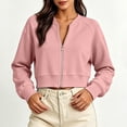thumbnail image 4 of jjayotai Womens Zip up Sweatshirts Jackets Long Sleeve Casual Loose Outwear with Pockets, 4 of 6