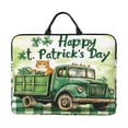 thumbnail image 2 of Laptop Sleeve Bag For Women Men 14inch Waterproof Durable Protective Computer Carrying Cover Handle Laptop Case Bag Happy St.Patricks Day Cat Truck, 2 of 8