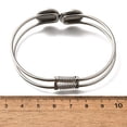 thumbnail image 5 of 201 Stainless Steel Bangles for Women Flat Round with Saint Benedict & Stainless Steel Color 1/2 inch(1.2cm) Inner Diameter 1-3/4 inch x 2-1/2 inch, 5 of 5