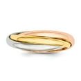 thumbnail image 3 of Real 14kt Tri-color Polished Rolling Ring Size: 6; for Adults and Teens; for Women and Men, 3 of 4