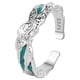 thumbnail image 1 of S925 Ajustable Swivel Anillo de Plata Anillo Abierto Irregular Frill Doble Textura Anillo para Mujeres, 1 of 4