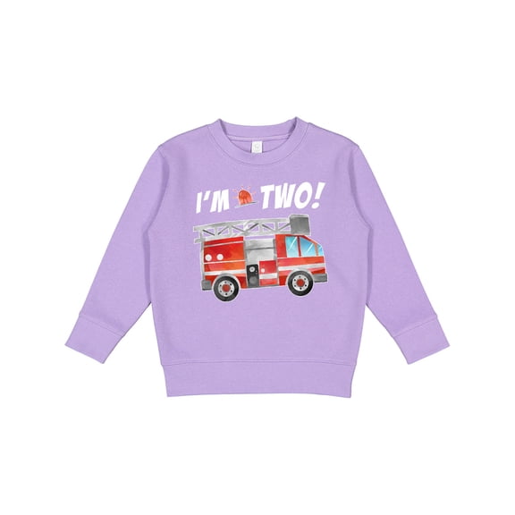 Inktastic I'm 2 Fire Truck 2nd Birthday Toddler Sweatshirt