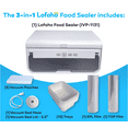 thumbnail image 4 of Lofaho 3-in-1 Magic Vacuum Sealer Machine for Food Storage Air-Top & Hose Handheld Vacuum Sealer Include 10 Sealing Bags, 10 Containers (Two Sizes x 5ea), Top Film (1ea), EPL Film (1ea), 4 of 6