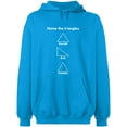 thumbnail image 2 of OXI Hoodie Sweatshirt - Name The Triangle Ronald, Basic Casual Hoodie for Men's and Women Fleece Hoodie Long Sleeve - Sapphire Small, 2 of 3