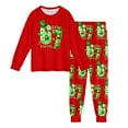 thumbnail image 4 of 67 Six Seven Letter Outfits Set For Kids Outfits Set Casual Girls 67 Doodle Print Long Sleeve Homewear Soft Two Piece Sleepwear Red 3-4 Years, 4 of 9