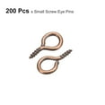 thumbnail image 3 of 200uds Pequeño Tornillo Ojo Pasadores Ganchos Mini Ojales Tornillos Roscados, 6,5x13x1,2mm Autorroscante Tornillo para Joyería Fabricación DIY Artesanía, Cobre Tono, 3 of 5
