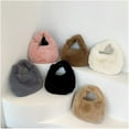 thumbnail image 6 of Women Plush Tote Bag Fluffy Underarm Purse Faux Fur Shoulder Handbag Fuzzy Tied Bag Winter Christmas Gifts, 6 of 6