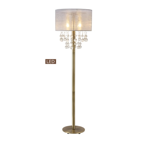 Charlotte 61" 2-Light LED Floor Lamp Bubble Balls With Dimmer Swtich
