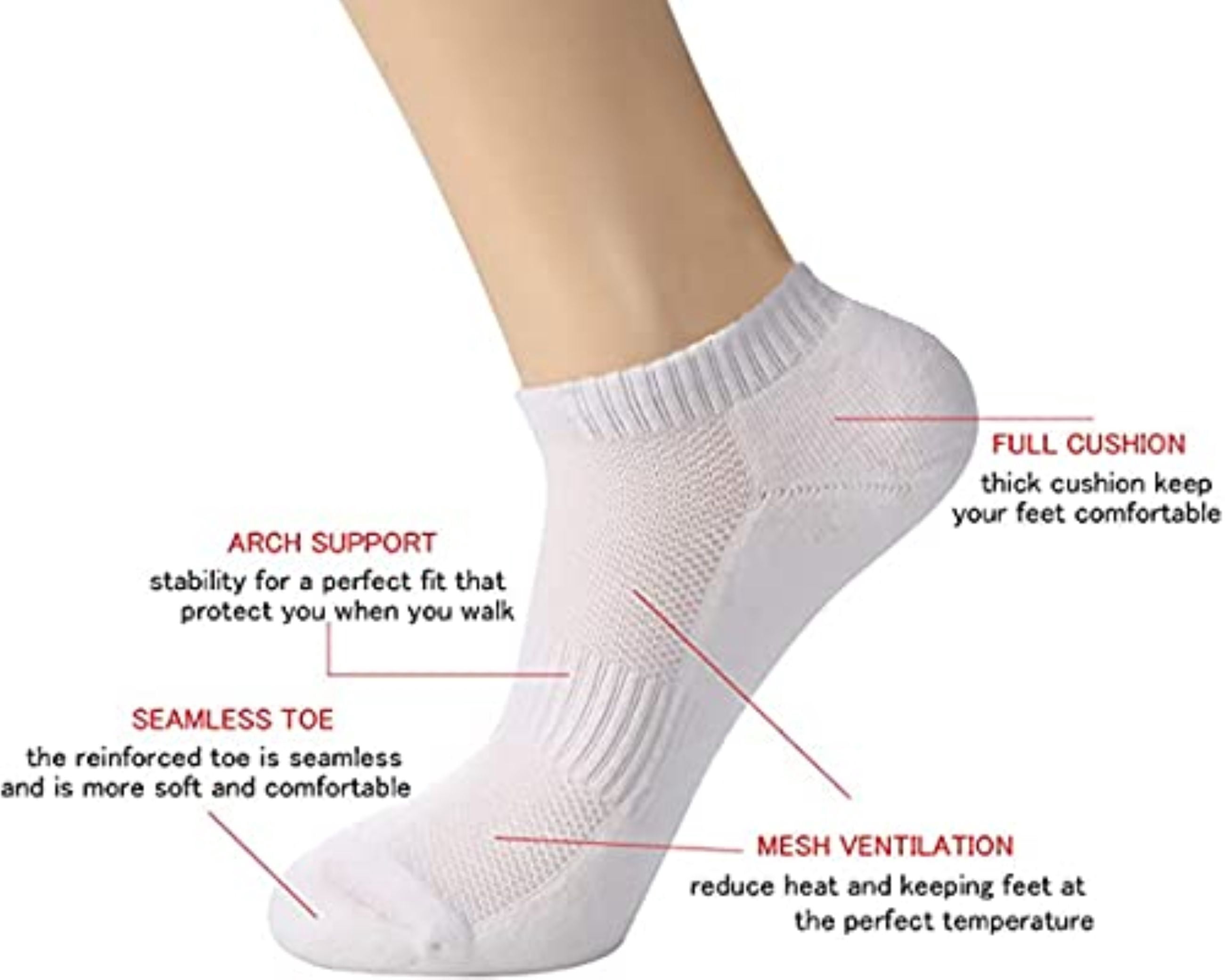 Trail maker Women’s Ankle Socks,100 Pairs Bulk, Moisture-Wicking Ankle Socks for Women size 9-11, Heat & Cold Resistant, Bulk Men’s Socks for Work, Everyday Wear & Homeless Donation