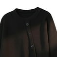 thumbnail image 3 of Button Down Sweaters For Men Casual Long Sleeve Crew Neck Sweatshirts Knitted Lightweight Comfy Fall Winter Tops Outfits (2XL, Black-2), 3 of 4