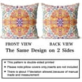 thumbnail image 2 of Orange Blue Ethnic Boho Pillow Covers 20x20 in Bohemian Carpet Cream Coral Floral Decorative Couch Pillow Cases with Zipper Set of 2 Home Decor for Living Room Bedroom Bed Cushion Outdoor, 2 of 6