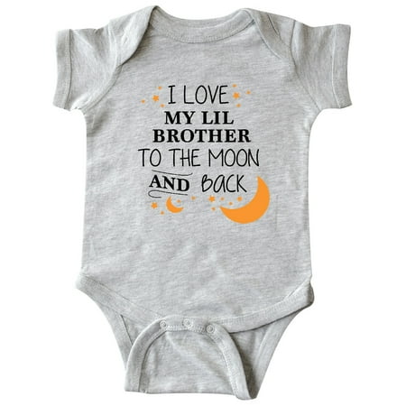 

Inktastic I Love My Lil Brother To The Moon and Back Gift Baby Boy or Baby Girl Bodysuit
