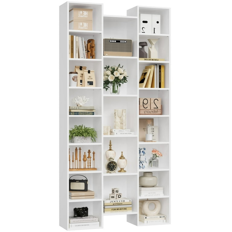 Homfa 71" Tall Cube Bookshelf, White with 21 Cubes photo 4