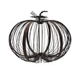 thumbnail image 2 of Centro de mesa de calabaza de hierro, adorno rústico de calabaza de Halloween de metal para otoño 27 cm x 21 cm, 2 of 9
