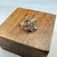thumbnail image 3 of NATURAL Green Amethyst Ring, 925 Sterling Silver Ring, Men & Women Ring, Octagon Cut Green Amethyst Ring, Solitaire Ring, Hand Made Ring, 3 of 3