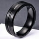 thumbnail image 4 of Suministro de joyas Gabei en stock, anillo de acero inoxidable personalizado simple, anillo de hombre de moda esmerilado bilateral de una sola ranura, 4 of 4