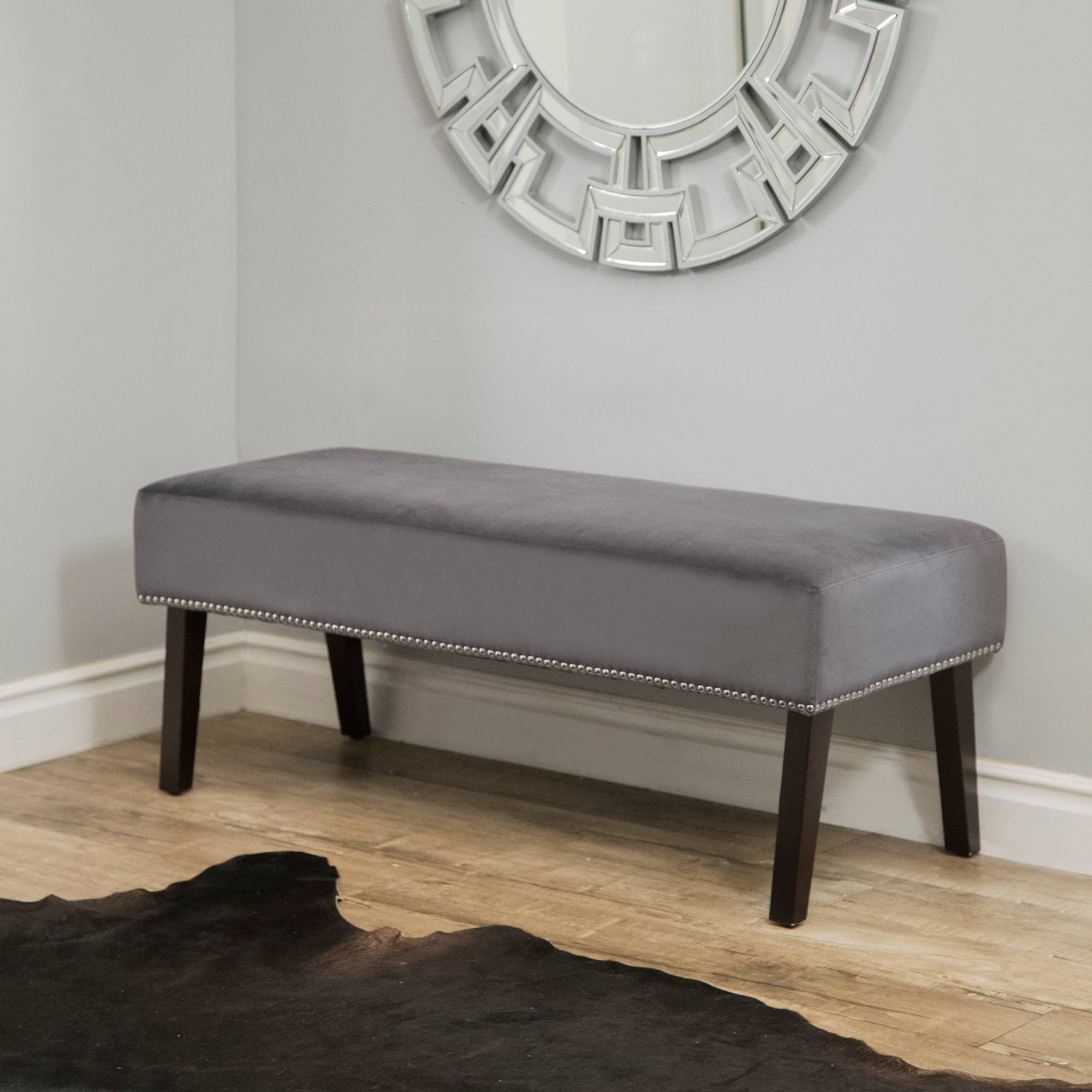 Abbyson Living Jewel Velvet Bedroom Bench