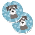 thumbnail image 1 of Snowflake Schnauzer Set of 2 Cup Holder Car Coaster, 1 of 1