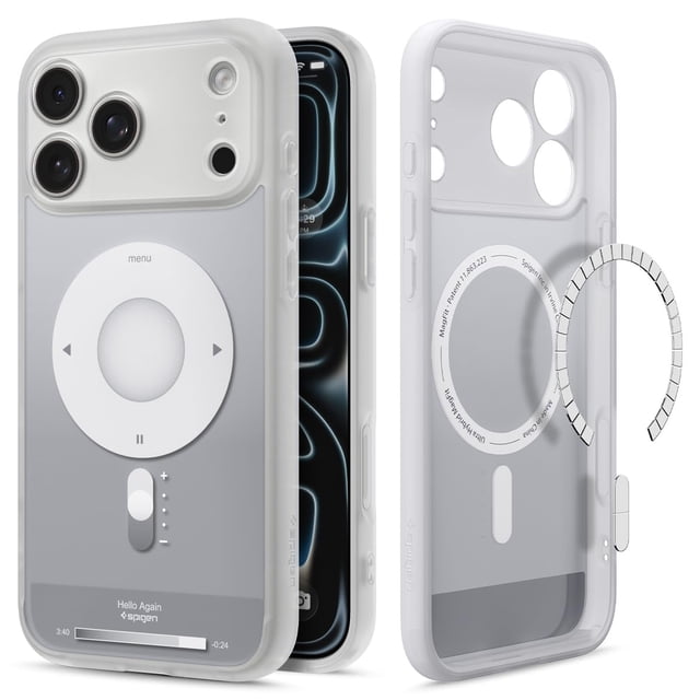 Funda Spigen Ultra Hybrid MagFit para iPhone 17 Pro Plata