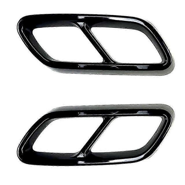 For - C-Class W206 C200 C260 C300 2022+ Car Tail Throat Exhaust Pipe Muffler Tip Cover ABS Shiny Bl