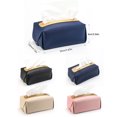 thumbnail image 4 of Tissues Box Napkin Holder Bathroom Living Room Paper Towel Cover Container Washable Dust-proof Dispenser Case Organizer Black, 4 of 7