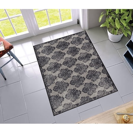Well Woven Kings Court Greek Key Distressed Grey Area Rug