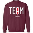 thumbnail image 2 of OXI Crewneck Sweatshirt - Team There It is, Basic Casual Sweatshirts for Men's and Women Fleece Sweatshirt Long Sleeve - Maroon 3X-Large, 2 of 2