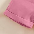 thumbnail image 4 of KPOPLK 2 Piece Baby Girl Summer Clothes Short Sleeve Gingham Puff Sleeve with Elastic Waist Shorts Outfits Set 1t 2t 3t 4t 5t 6t(6-9 Months,Pink), 4 of 8