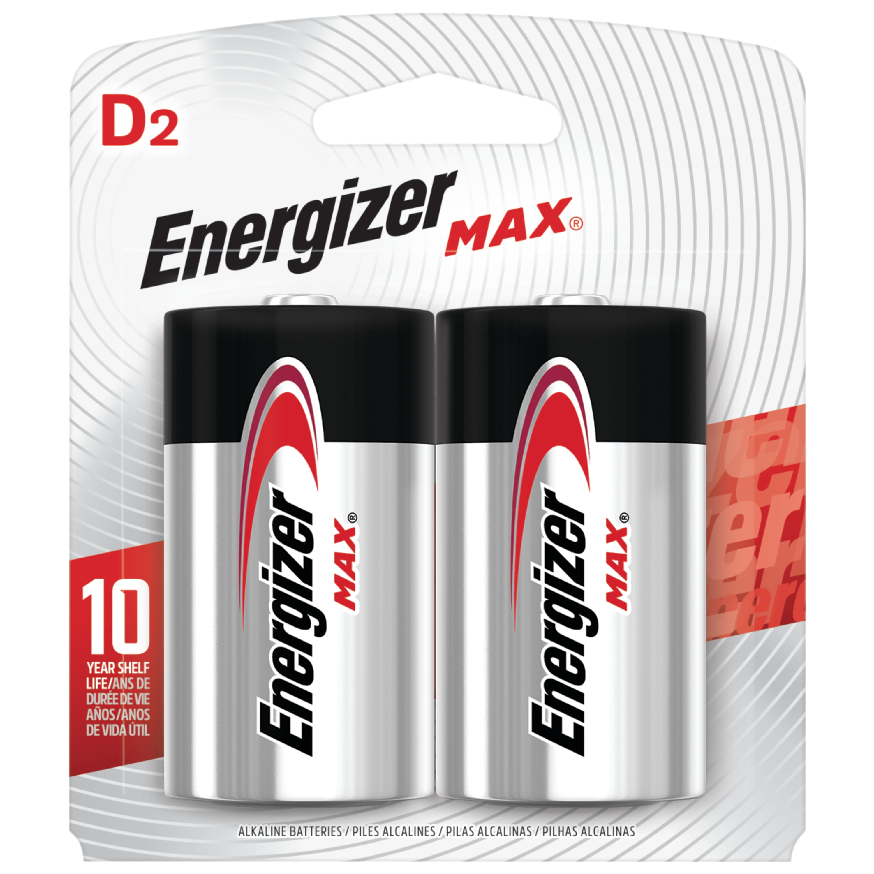 Energizer D Cell Batteries 8 Count Max Alkaline 