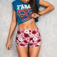 thumbnail image 3 of Naloa Rose Biker Shorts for Women Seamless Scrunch Short Women’s Yoga Shorts for Gym Running Sport Shorts - Small, 3 of 9