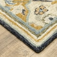 thumbnail image 2 of Oriental Weavers Alfresco Hand-made Wool Area Rug - 28406 - 10' x 13' - in Blue/ Gold - Vintage Inspired, Hand-Made Wool Rugs, Family, Dining, Living Room Rug, 2 of 5
