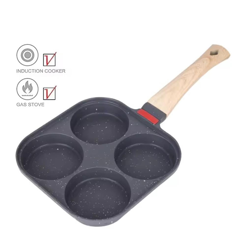 4 Hole Omelet Pan Burger Egg Pancake Maker Bakelite 2024A Frying Pan F4F3