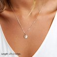 thumbnail image 4 of Gargantilla en capas, hecha a mano, chapada en oro de 14 quilates, collar con colgante en forma de Y, collar de disco de barra multicapa, gargantilla ajustable en capas para mujer JM, 4 of 5