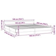 thumbnail image 3 of vidaXL Upholstered Bed Frame with Slats, No Boxspring Needed, Light Gray Fabric King Bed, 3 of 10