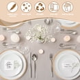 thumbnail image 3 of Uxcell 4 Pcs Manteles Individuales Redondos Tejidos, Mantel Lavable de 7 Pulgadas Resistente al Calor, Mantel Decorativo para Mesa de Comedor de Cocina, Beige, 3 of 7