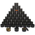 thumbnail image 1 of GENHAKON 48 paquetes de latas de velas negras de 4 oz, latas para hacer velas a granel, tarros de velas, recipientes para hacer velas, 1 of 5